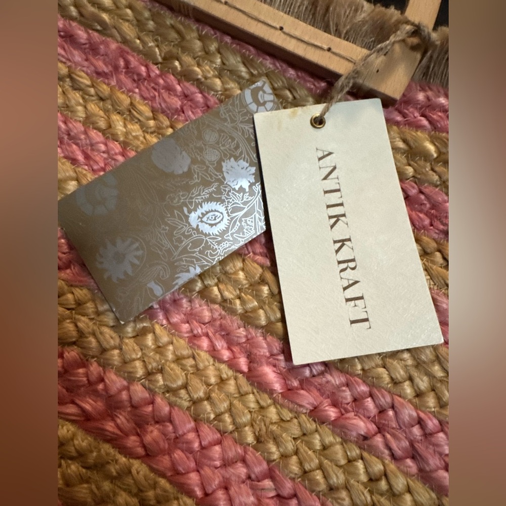 NWT Antik Kraft Jute tote - Picture 2 of 12